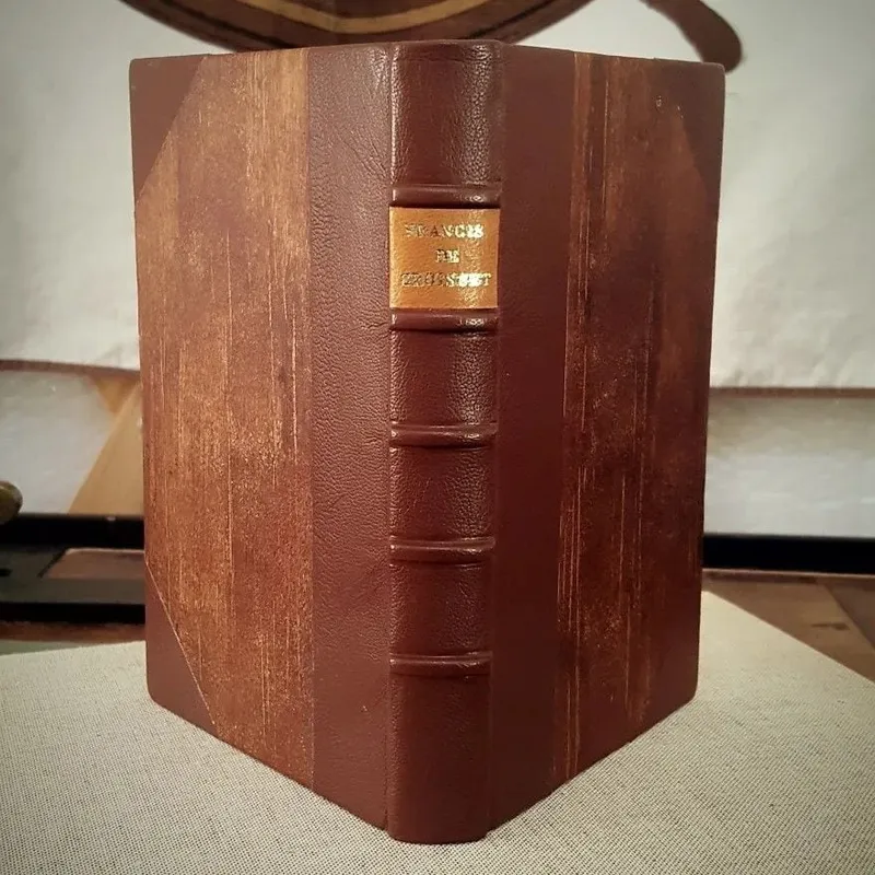 Dos de livre ancien relié en cuir