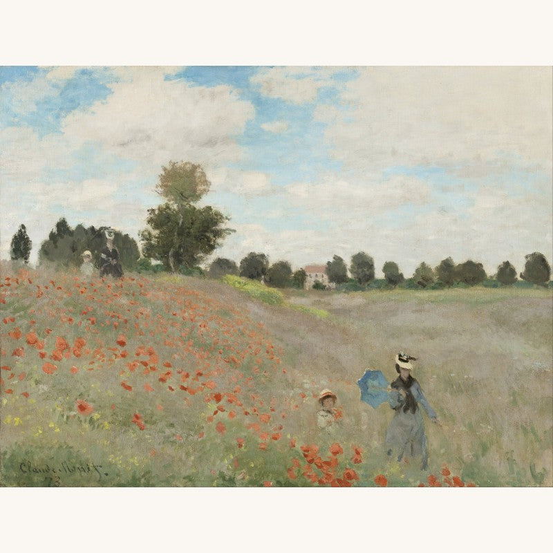 Une visite de musée d'art autour du coquelicot